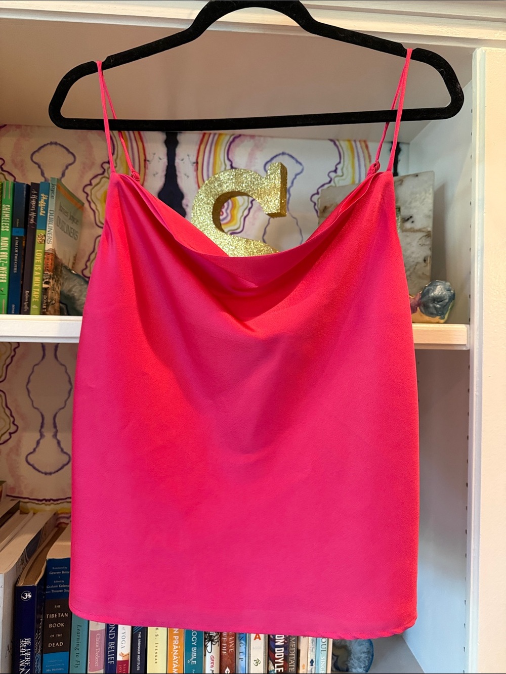 superdown Hot Pink Cowl Neck Camisole